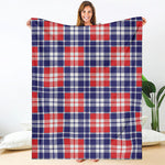 American Independence Day Plaid Print Blanket