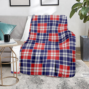 American Independence Day Plaid Print Blanket