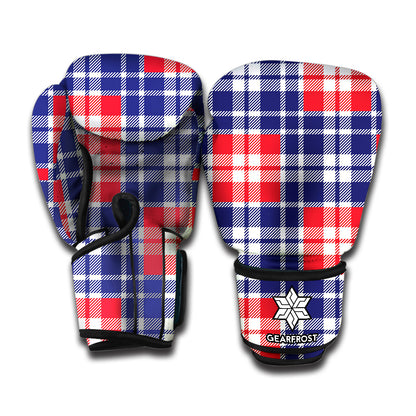 American Independence Day Plaid Print Boxing Gloves