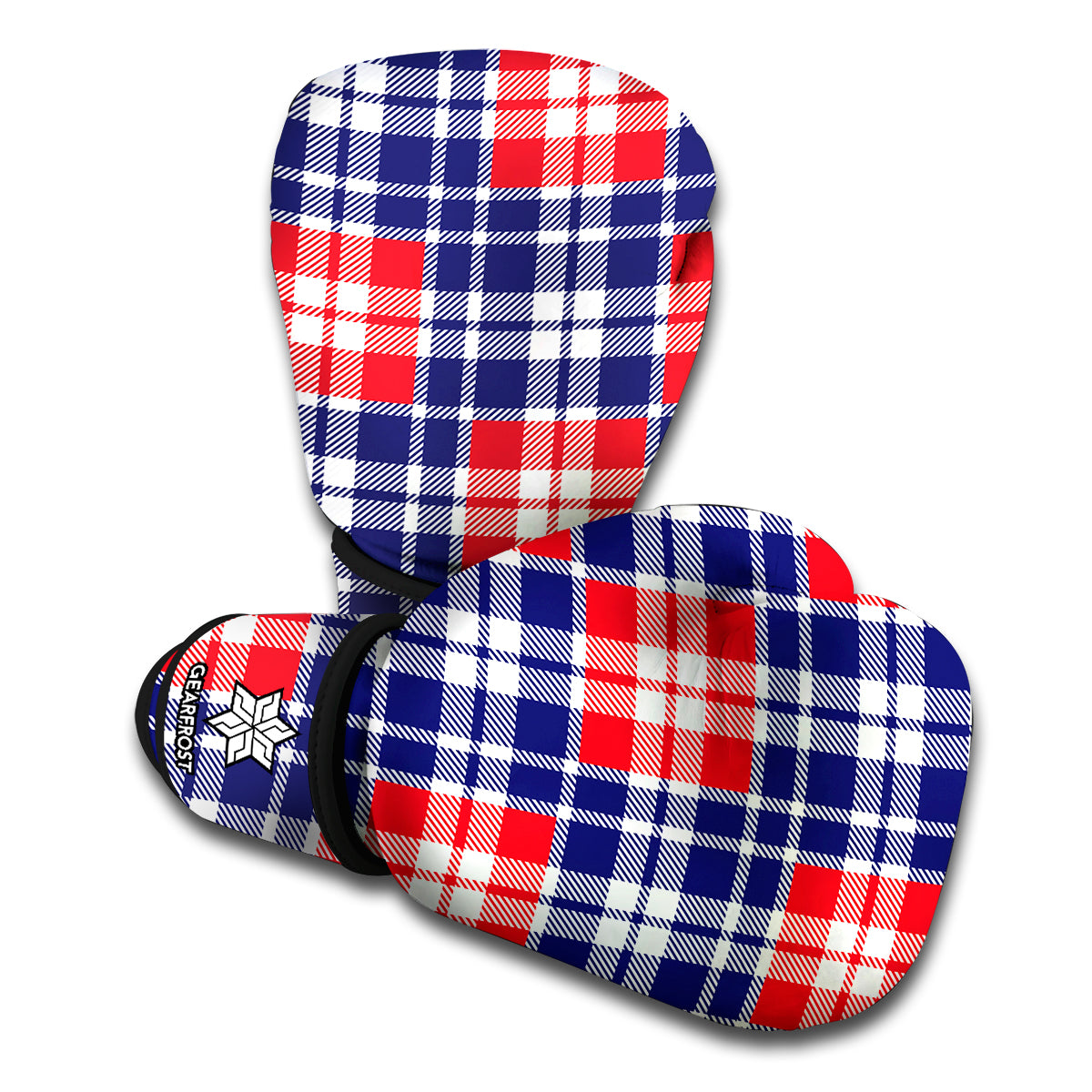 American Independence Day Plaid Print Boxing Gloves