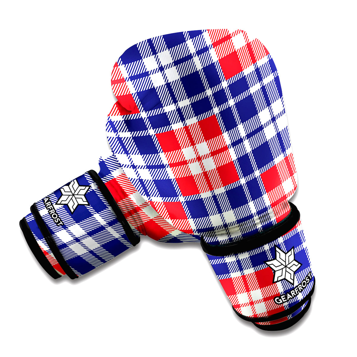 American Independence Day Plaid Print Boxing Gloves