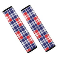 American Independence Day Plaid Print Car Seat Belt Covers