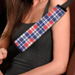 American Independence Day Plaid Print Car Seat Belt Covers