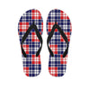 American Independence Day Plaid Print Flip Flops