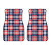 American Independence Day Plaid Print Front Car Floor Mats