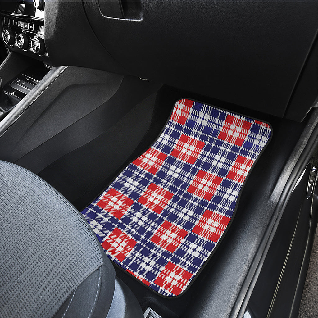 American Independence Day Plaid Print Front Car Floor Mats