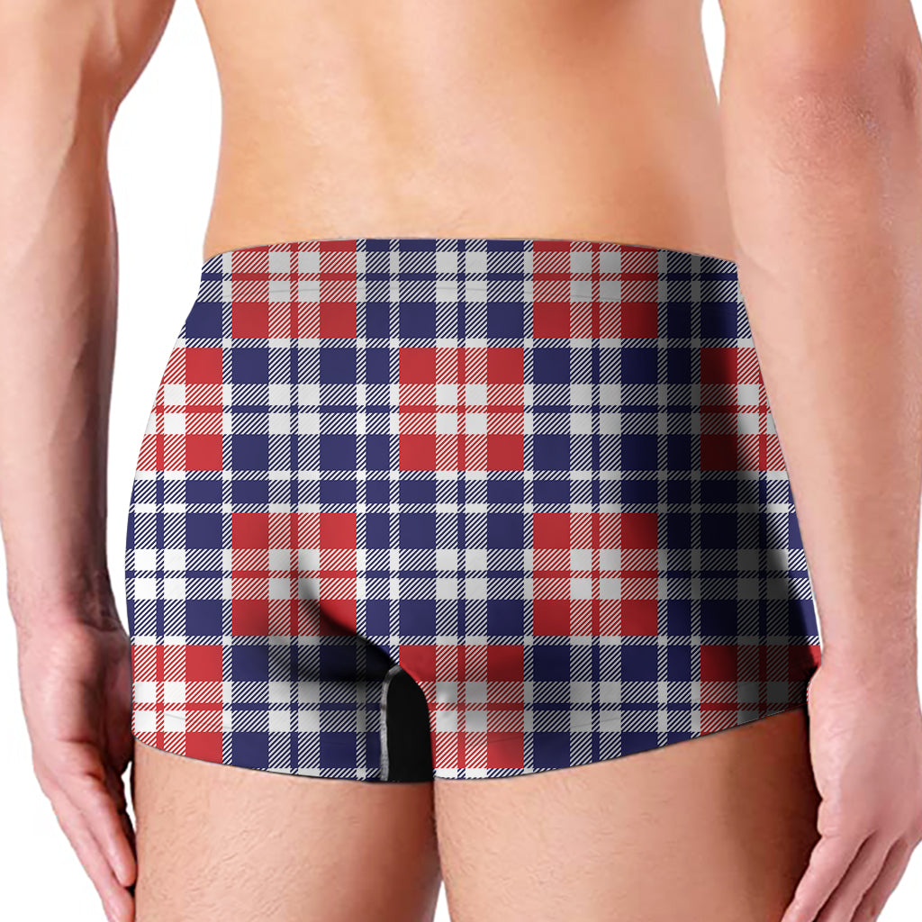 American Independence Day Plaid Print Men's Boxer Briefs