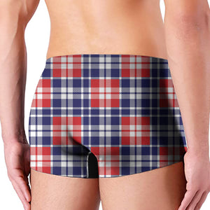 American Independence Day Plaid Print Men's Boxer Briefs