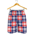 American Independence Day Plaid Print Men's Shorts