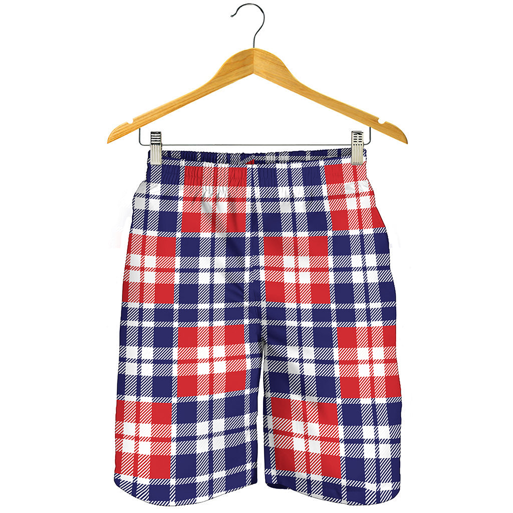 American Independence Day Plaid Print Men's Shorts