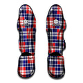 American Independence Day Plaid Print Muay Thai Shin Guards