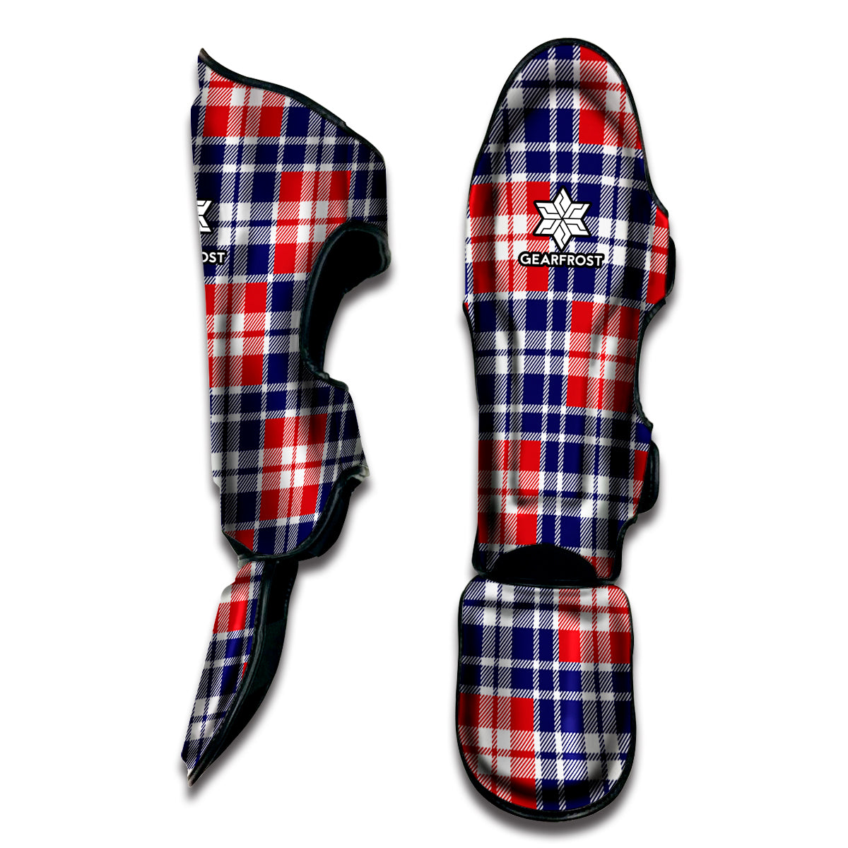 American Independence Day Plaid Print Muay Thai Shin Guard