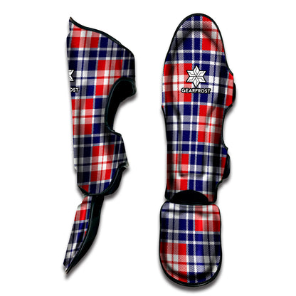 American Independence Day Plaid Print Muay Thai Shin Guard