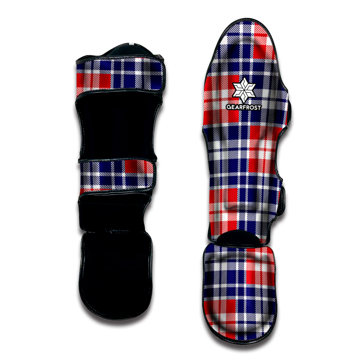 American Independence Day Plaid Print Muay Thai Shin Guard