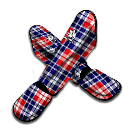 American Independence Day Plaid Print Muay Thai Shin Guard