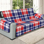 American Independence Day Plaid Print Oversized Sofa Protector