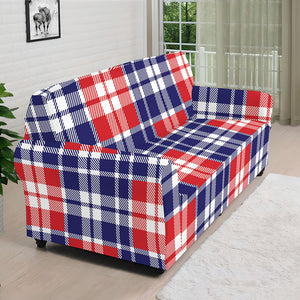 American Independence Day Plaid Print Sofa Cover