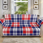 American Independence Day Plaid Print Sofa Protector