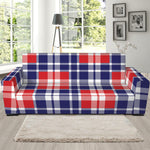 American Independence Day Plaid Print Sofa Slipcover