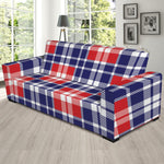 American Independence Day Plaid Print Sofa Slipcover