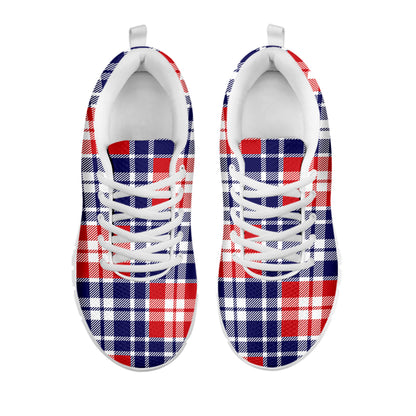 American Independence Day Plaid Print White Sneakers