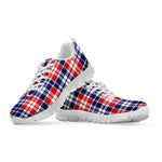 American Independence Day Plaid Print White Sneakers