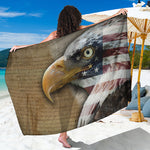 American Land Of Liberty Print Beach Sarong Wrap