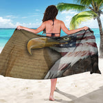 American Land Of Liberty Print Beach Sarong Wrap