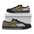 American Land Of Liberty Print Black Low Top Sneakers