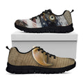 American Land Of Liberty Print Black Running Shoes