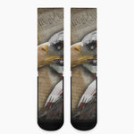 American Land Of Liberty Print Crew Socks