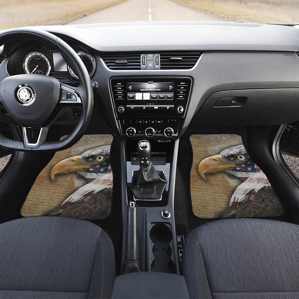 American Land Of Liberty Print Front and Back Car Floor Mats
