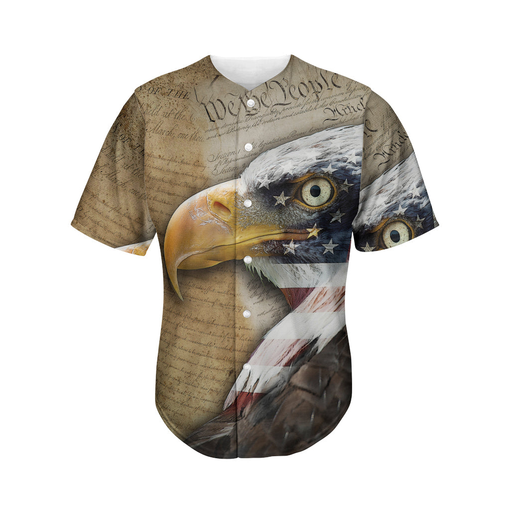 American Land Of Liberty Print Men's Baseball Jersey