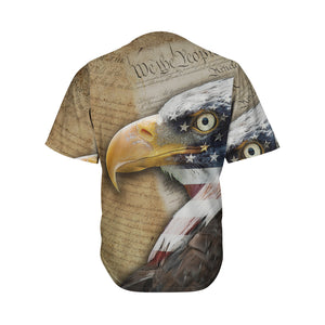 American Land Of Liberty Print Men's Baseball Jersey