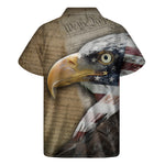 American Land Of Liberty Print Men's Short Sleeve Shirt