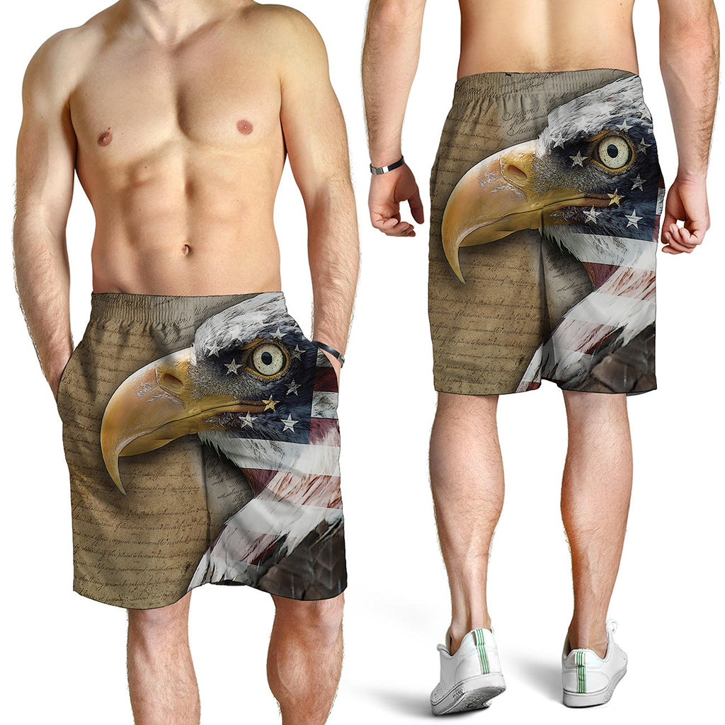 American Land Of Liberty Print Men's Shorts