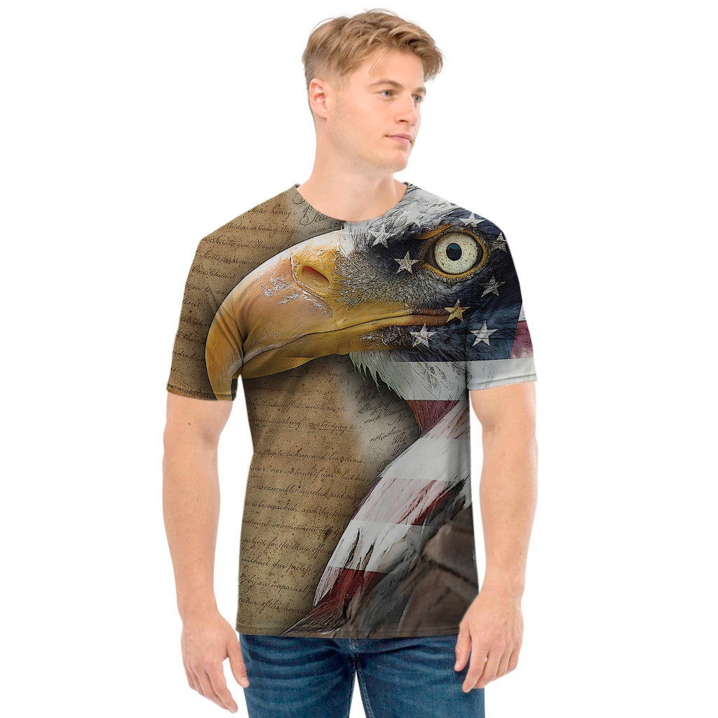 American Land Of Liberty Print Men's T-Shirt