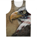American Land Of Liberty Print Men's Tank Top