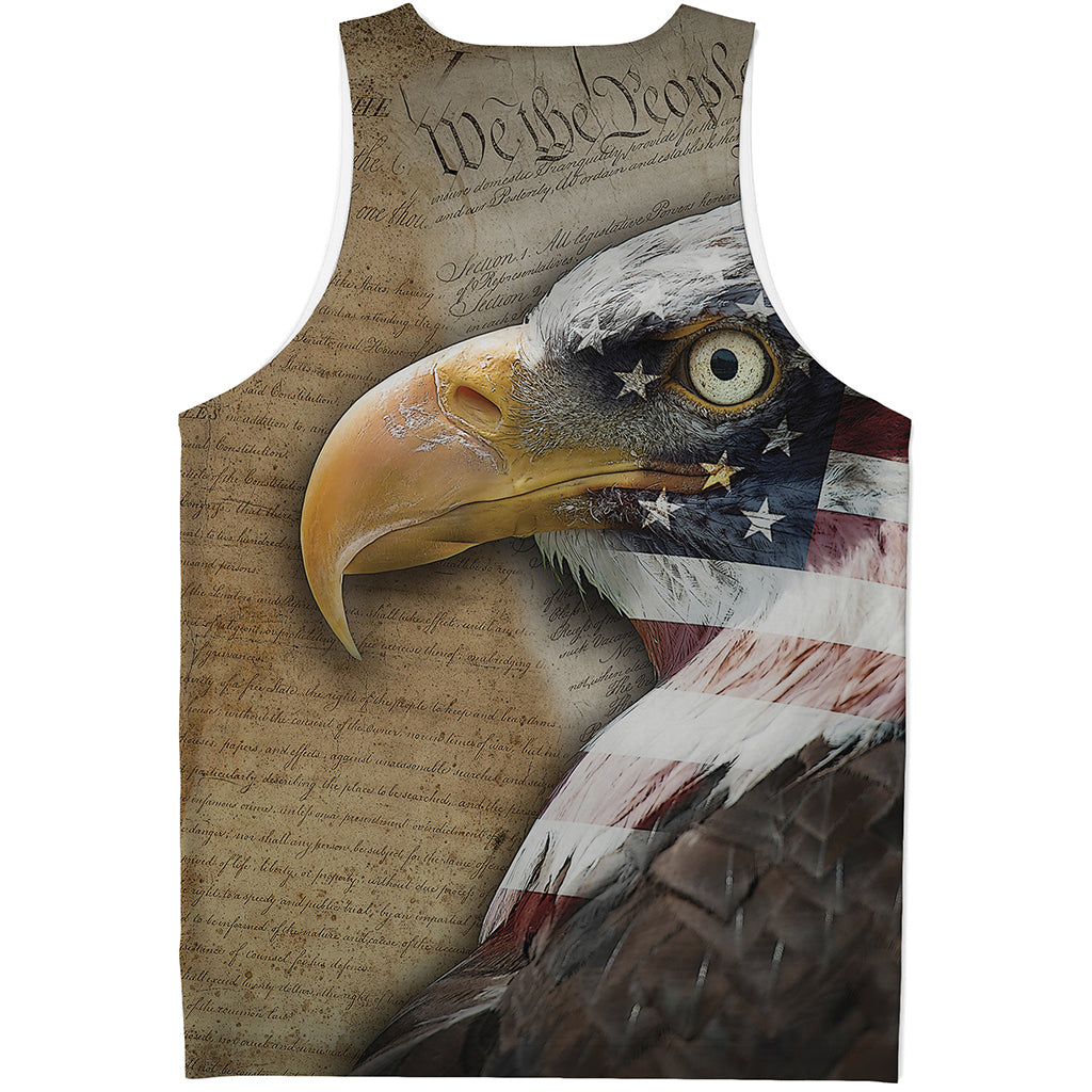American Land Of Liberty Print Men's Tank Top