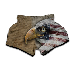 American Land Of Liberty Print Muay Thai Boxing Shorts