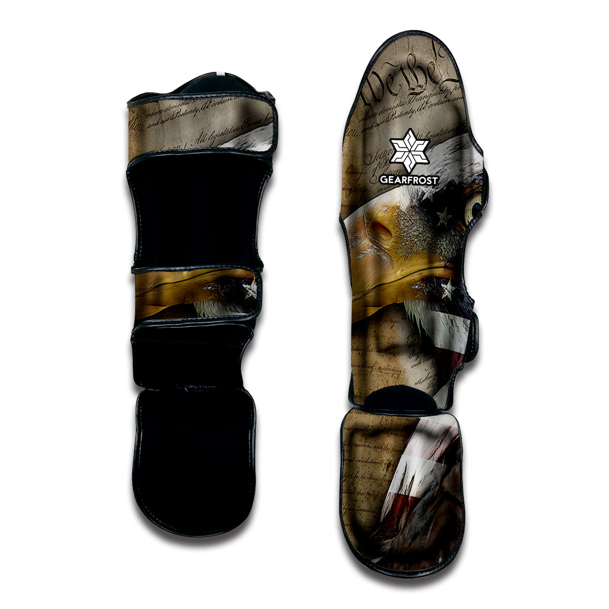 American Land Of Liberty Print Muay Thai Shin Guard