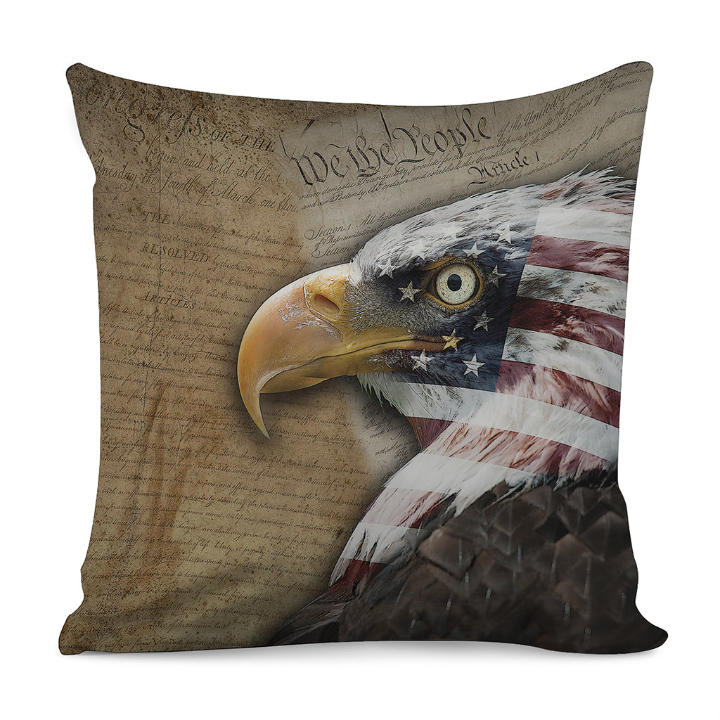 American Land Of Liberty Print Pillow Cover