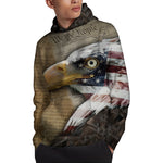 American Land Of Liberty Print Pullover Hoodie