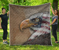 American Land Of Liberty Print Quilt
