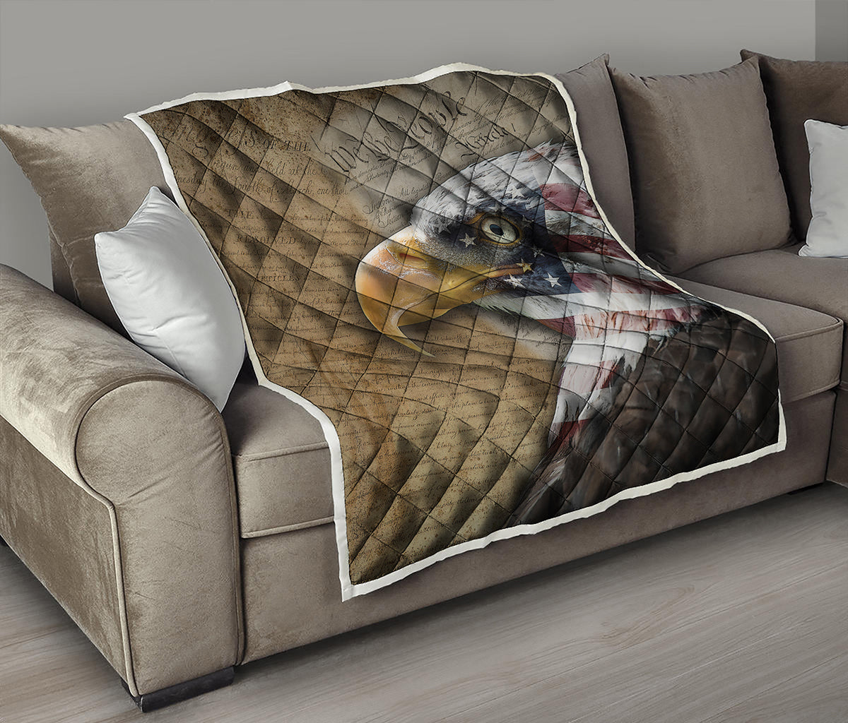 American Land Of Liberty Print Quilt