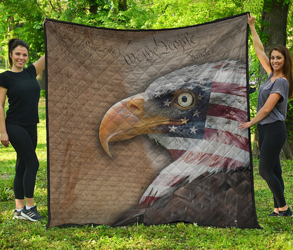 American Land Of Liberty Print Quilt