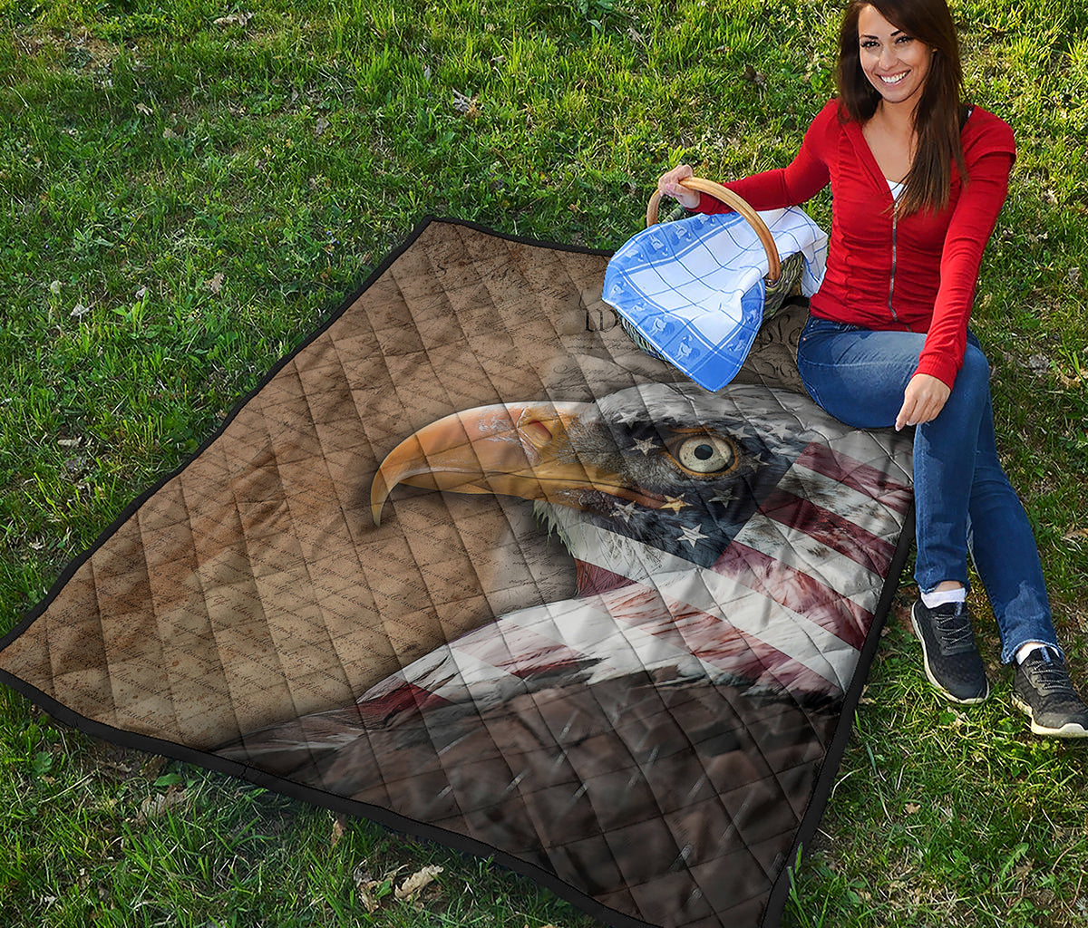 American Land Of Liberty Print Quilt