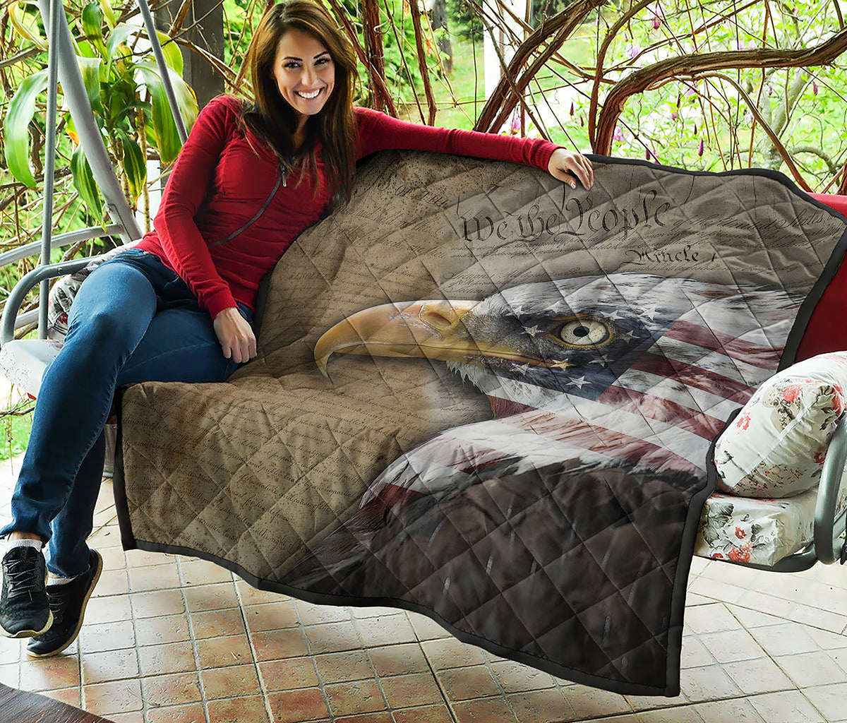 American Land Of Liberty Print Quilt