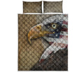 American Land Of Liberty Print Quilt Bed Set