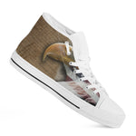 American Land Of Liberty Print White High Top Shoes